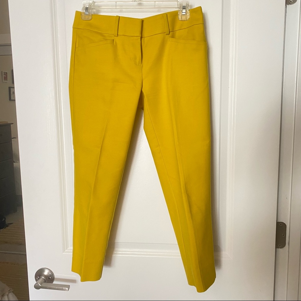 LOFT Yellow Cropped Pants